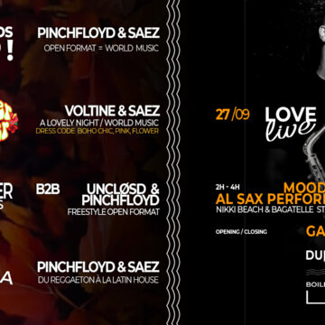 LINE UP DU 23 AU 27/09 !