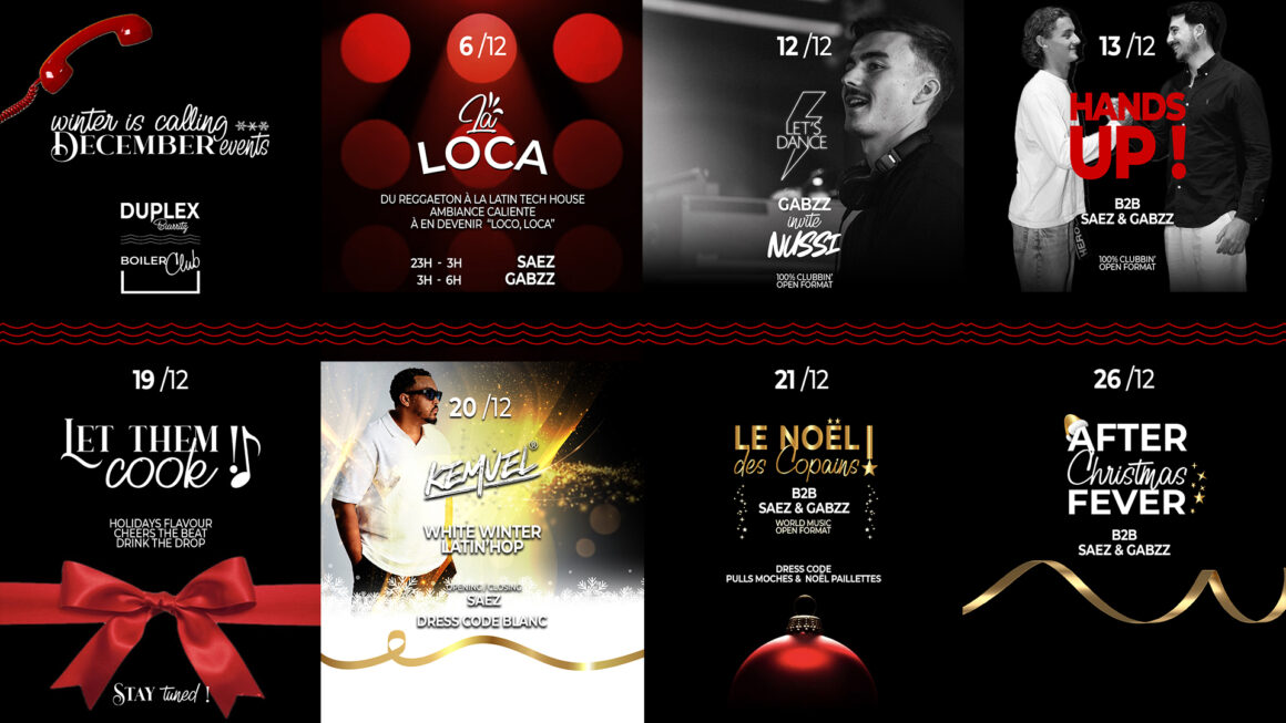 Les EVENTS DE DECEMBRE