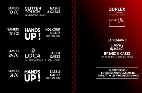 LINE UP JANVIER 2026