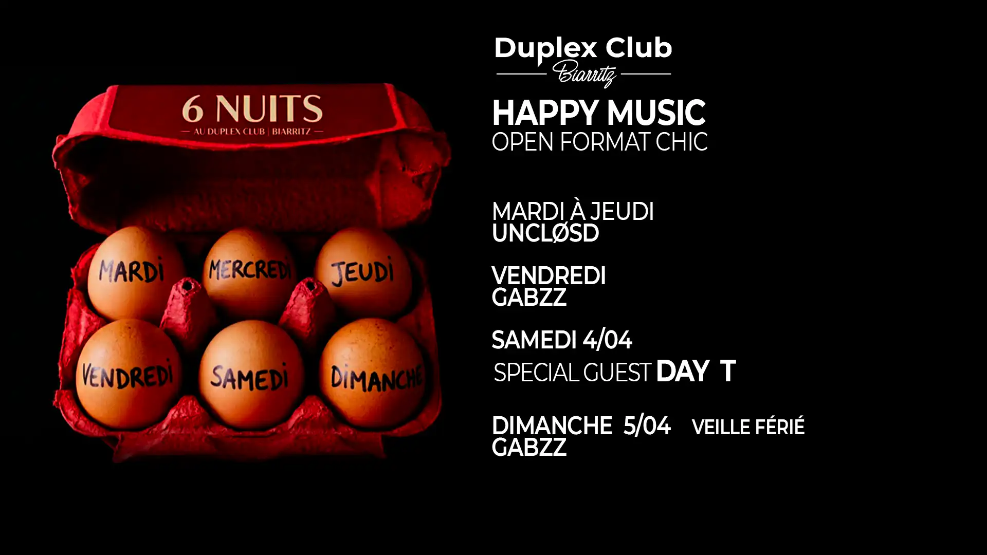 HAPPY MUSIC DU 31/03 AU 5/04