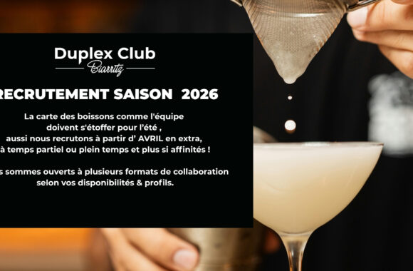 RECRUTEMENT SAISON 2026 : REJOIGNEZ L’ÉQUIPE DU DUPLEX CLUB