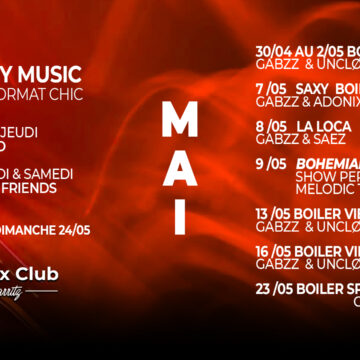 SAVE THE DATE : Vos soirées de Mai au Duplex Club !